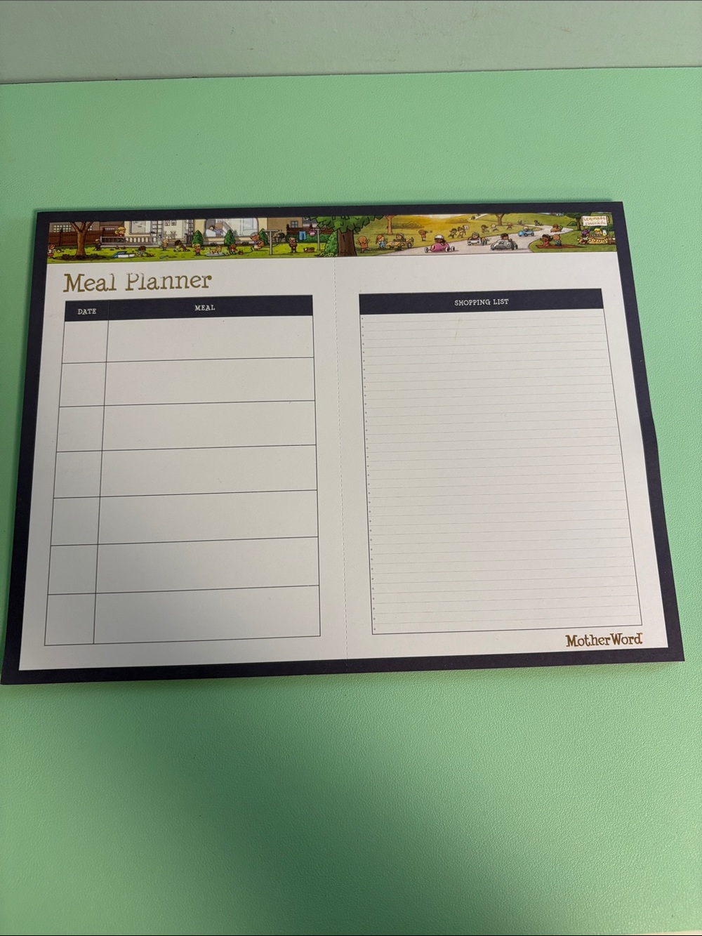 Morther Word Meal Planner Notebook, Shopping List Notepad, New